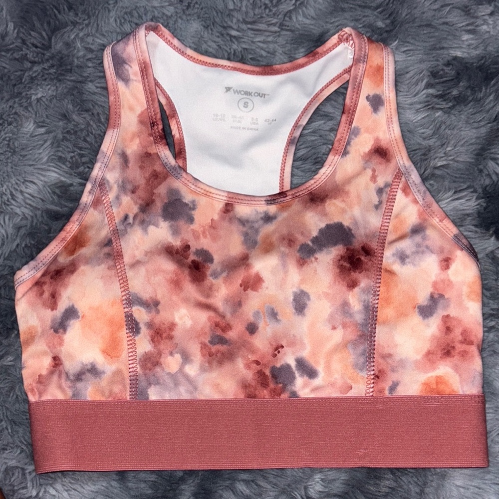 Primark Pink and Orange Sports Bra with Racerback